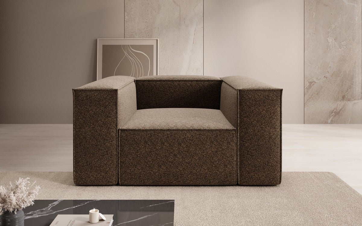 Designer Sofa-Sessel Lesley in Strukturstoff