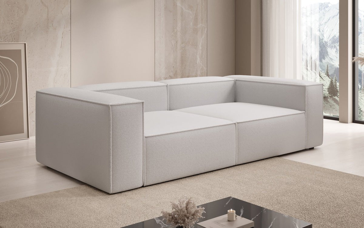 Designer Sofa Lesley 3 Sitzer in Bouclé