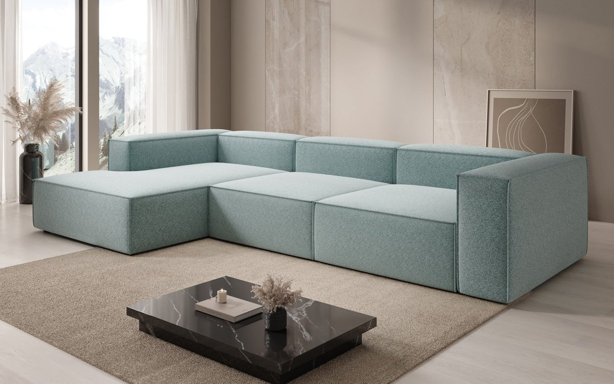 Designer Sofa Lesley L in Strukturstoff