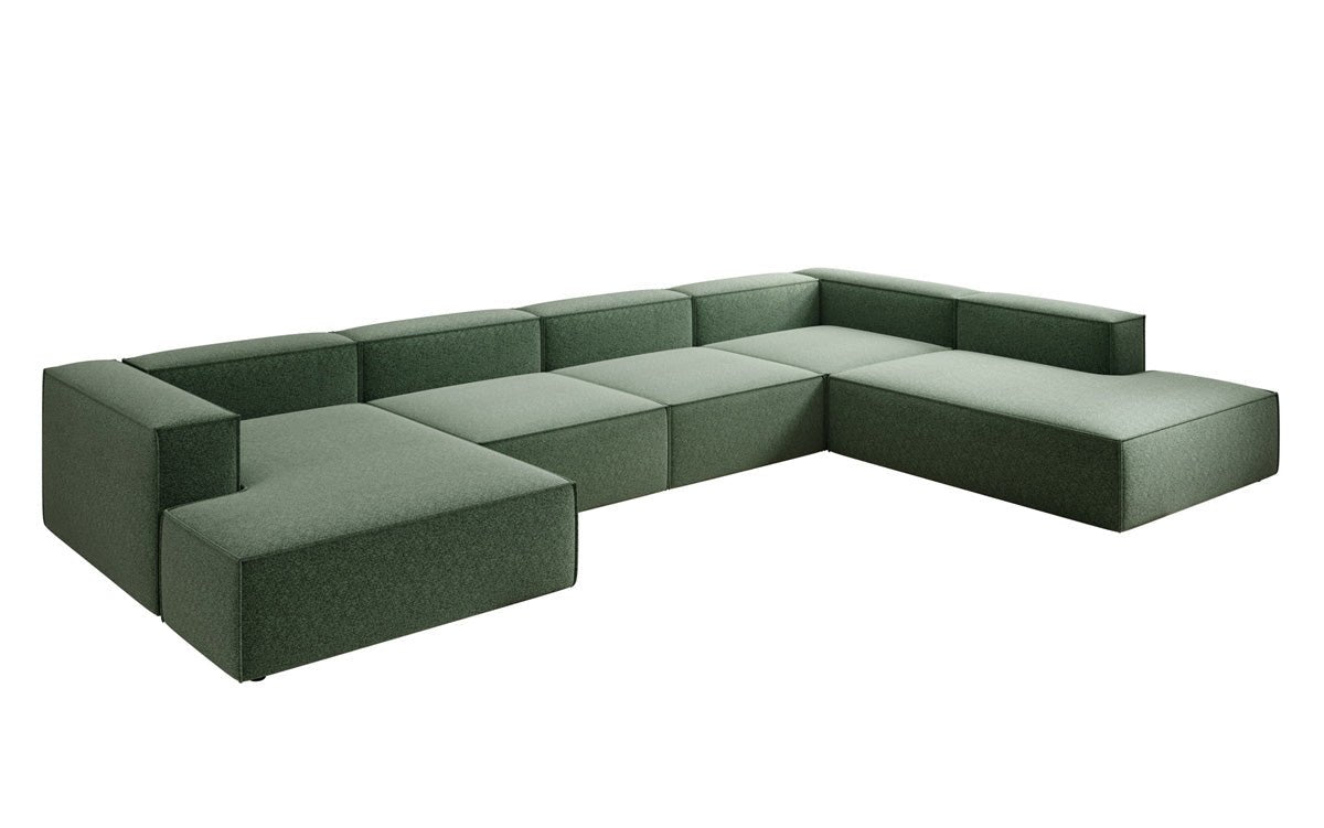 Designer Sofa Lesley U XXL in Strukturstoff