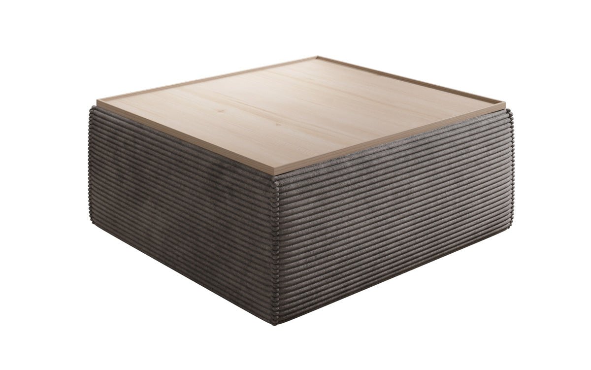 Beistellhocker/Couchtisch Lesley mit Stauraum in Cord