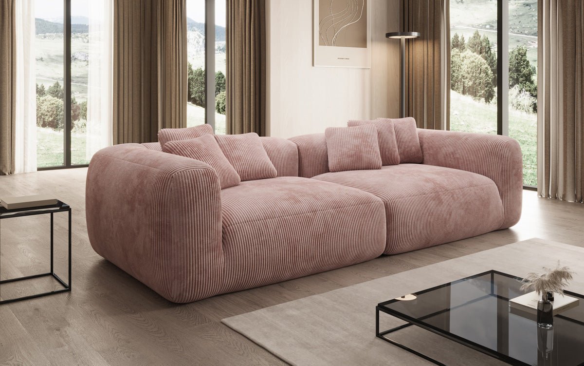 Designer Sofa Tully 3-Seater in Corduroy (Ultra Comfortable)