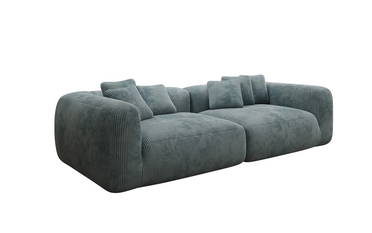 Designer Sofa Tully 3-Seater in Corduroy (Ultra Comfortable)