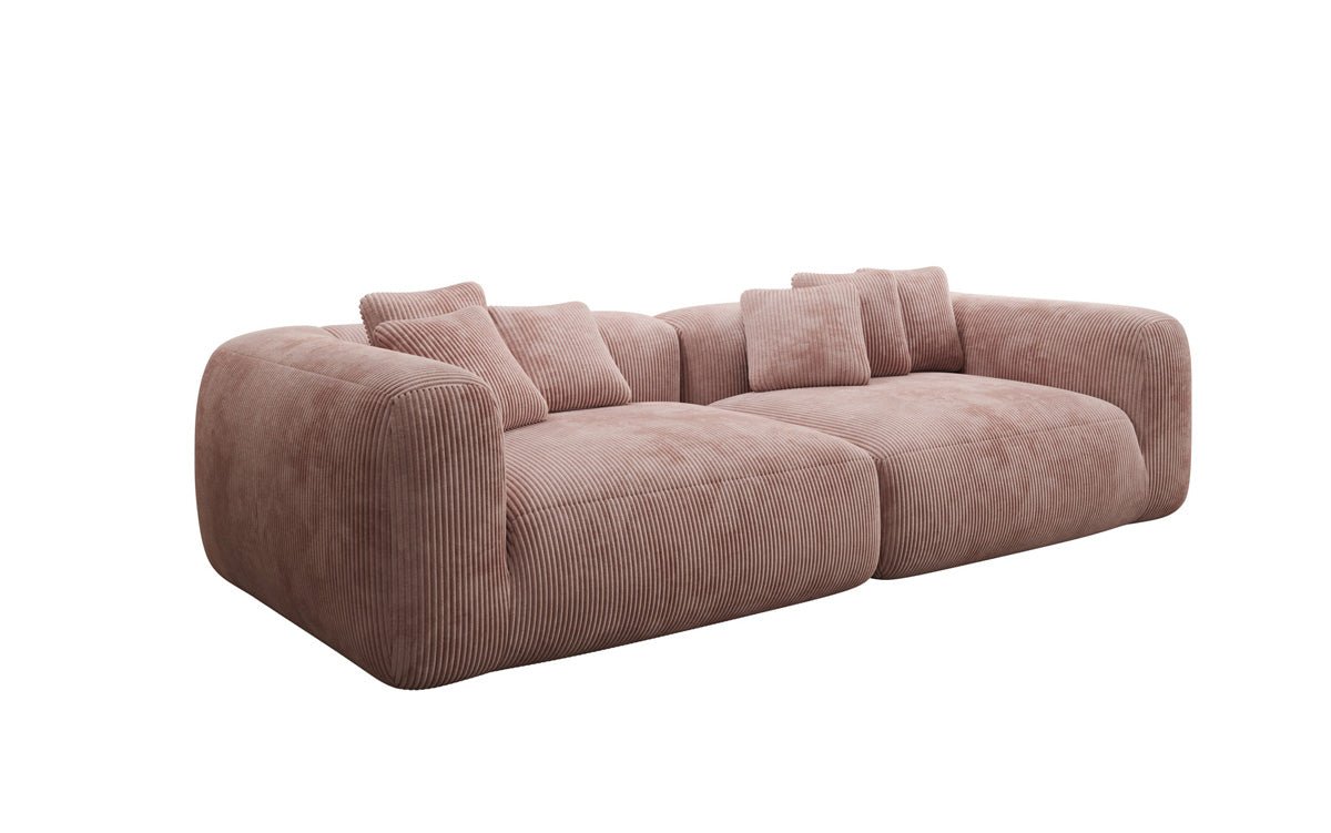 Designer Sofa Tully 3-Seater in Corduroy (Ultra Comfortable)