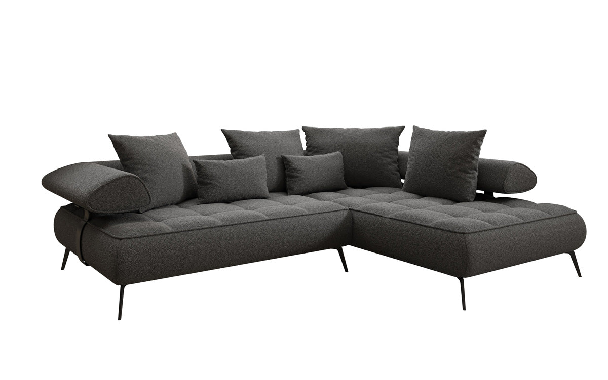 Designer Sofa Sydney L Bouclé mit elektrischer Schlaffunktion
