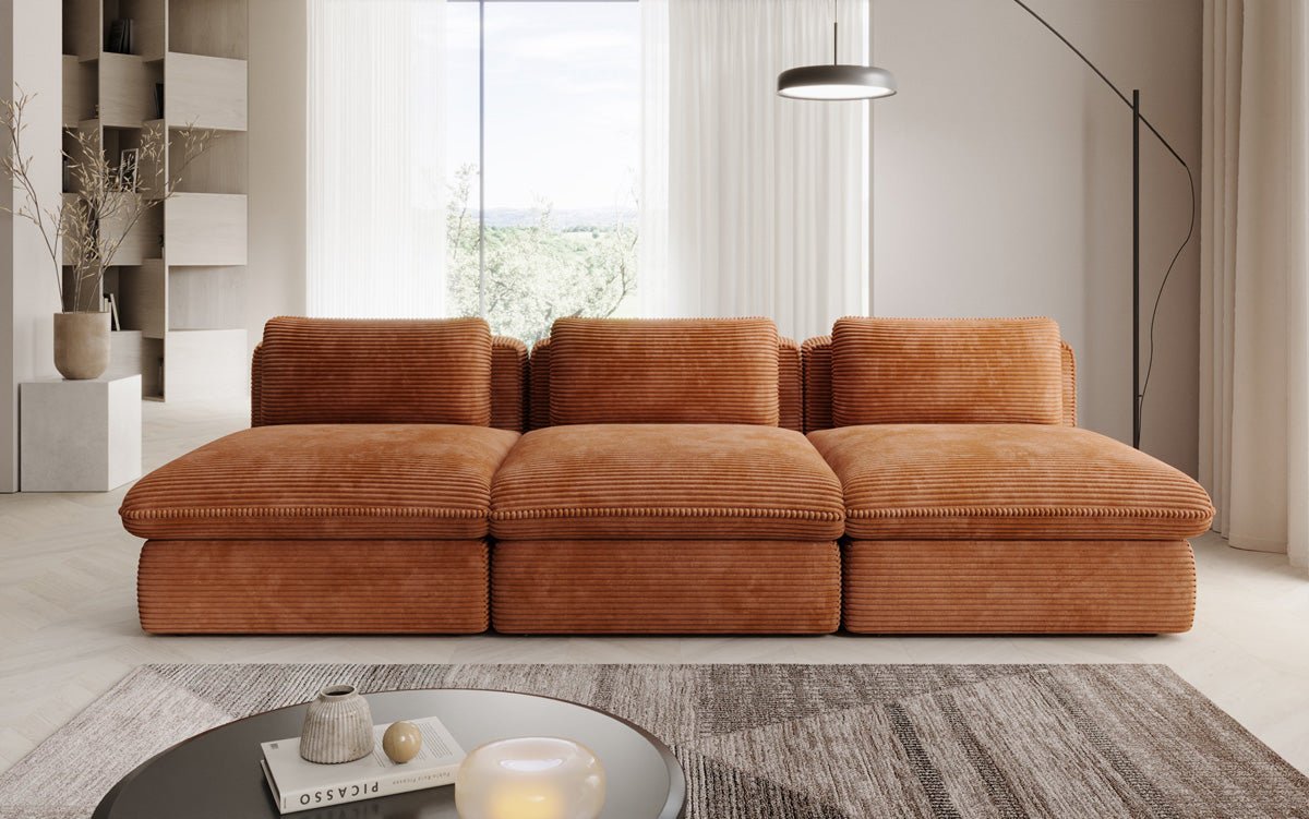 Designer Sofa Cuddle 3 Seater in Corduroy