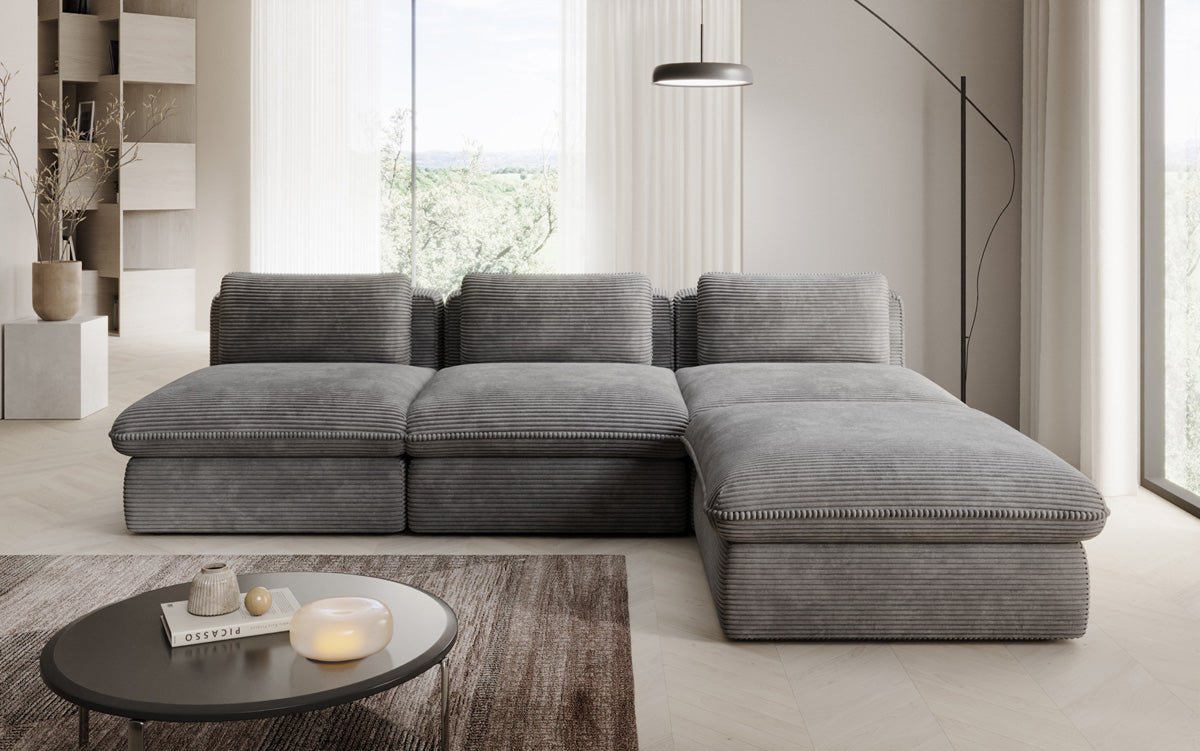 Designer L Sofa Cuddle in Corduroy