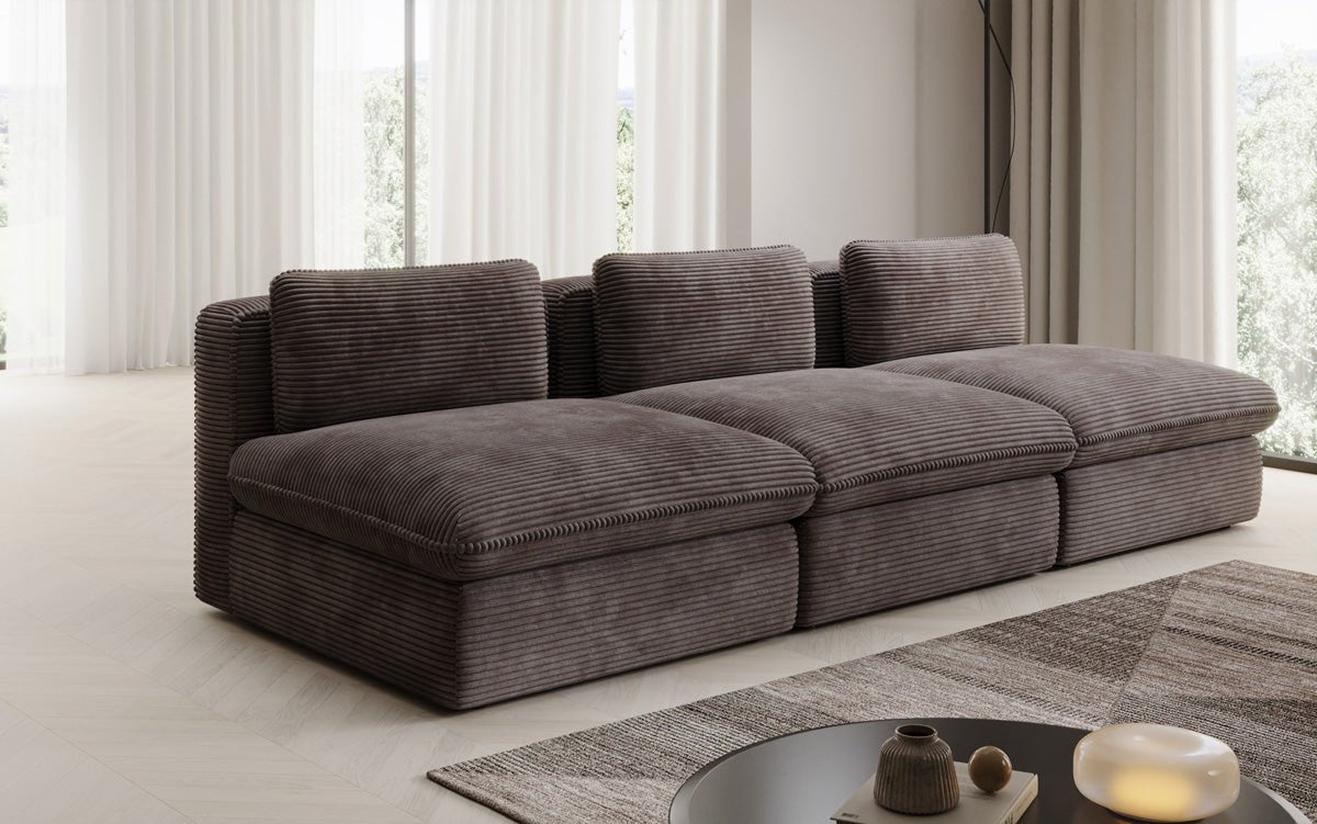 Designer Sofa Cuddle 3 Seater in Corduroy