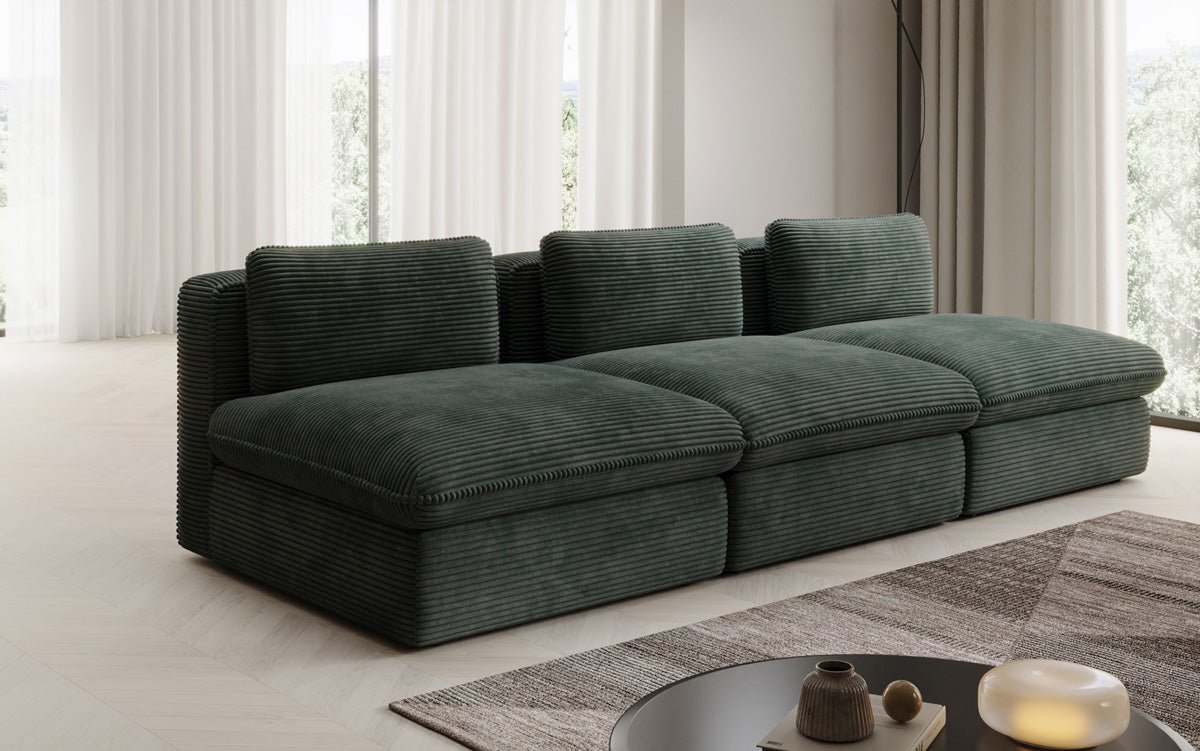 Designer Sofa Cuddle 3 Seater in Corduroy