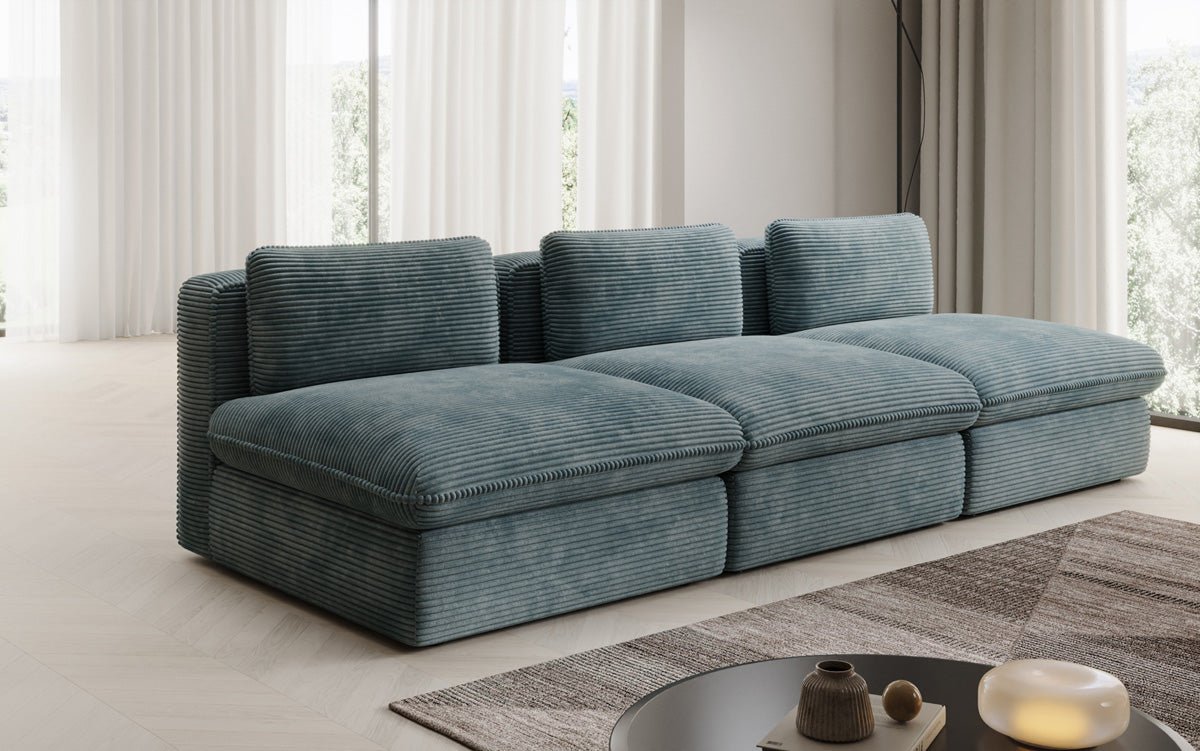 Designer Sofa Cuddle 3 Seater in Corduroy