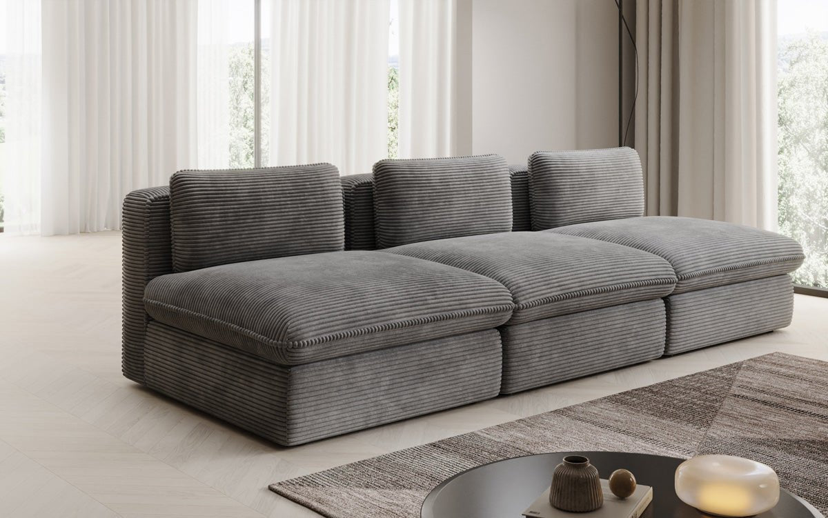 Designer Sofa Cuddle 3 Seater in Corduroy