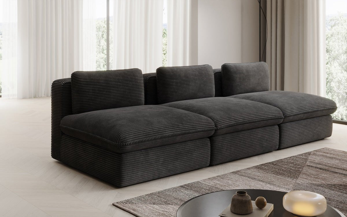 Designer Sofa Cuddle 3 Seater in Corduroy