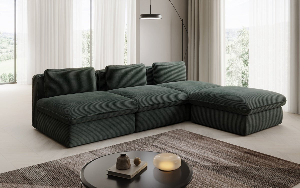 Designer L Sofa Cuddle in Corduroy