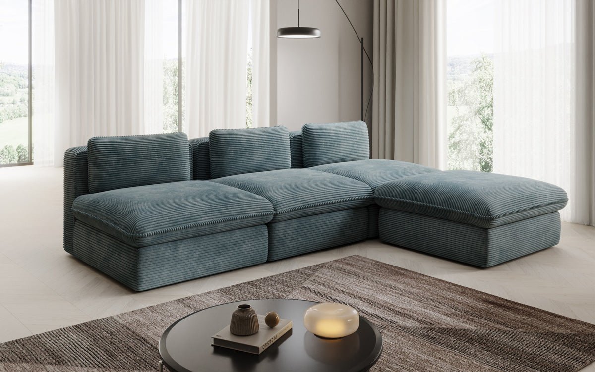 Designer L Sofa Cuddle in Corduroy