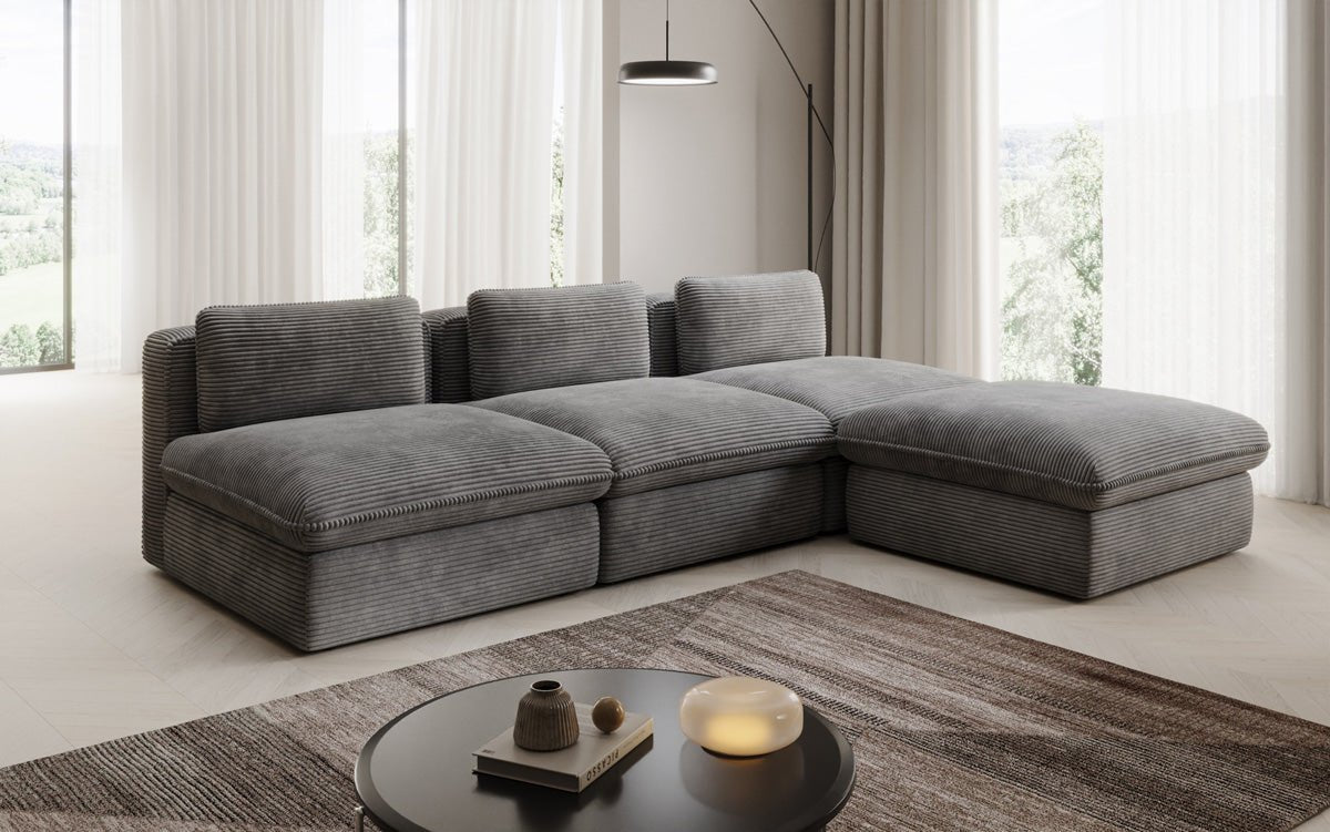 Designer L Sofa Cuddle in Corduroy