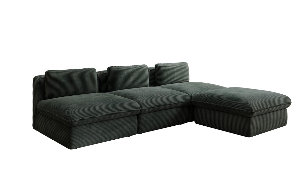 Designer L Sofa Cuddle in Corduroy