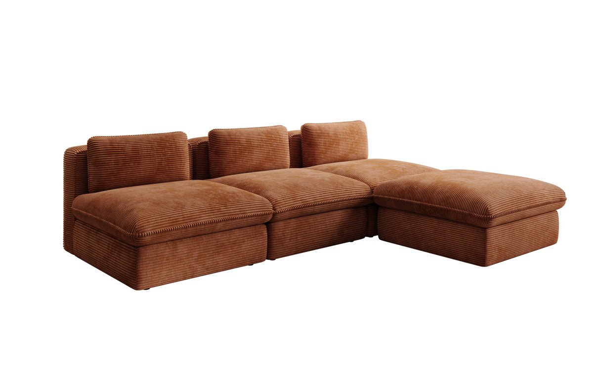 Designer L Sofa Cuddle in Corduroy