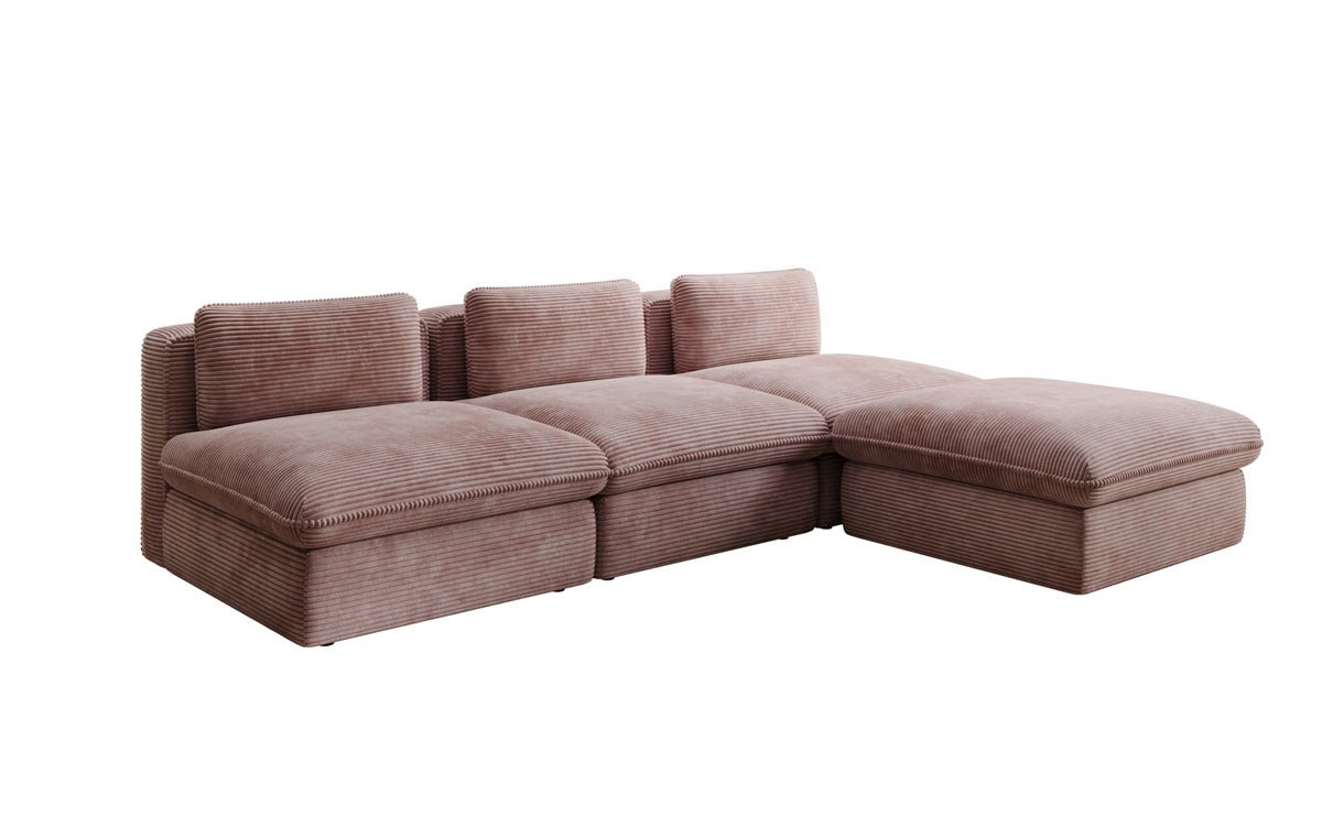 Designer L Sofa Cuddle in Corduroy