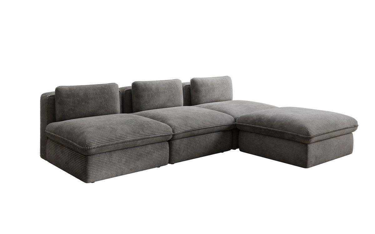 Designer L Sofa Cuddle in Corduroy
