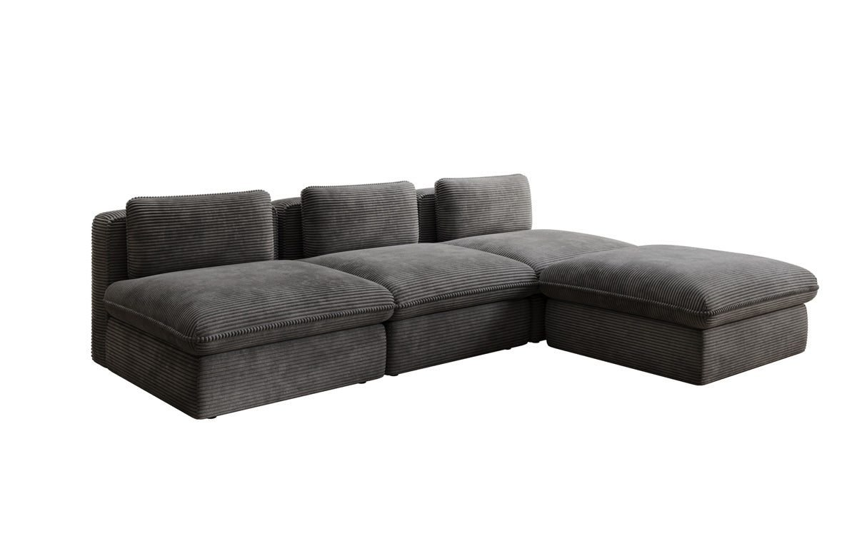 Designer L Sofa Cuddle in Corduroy
