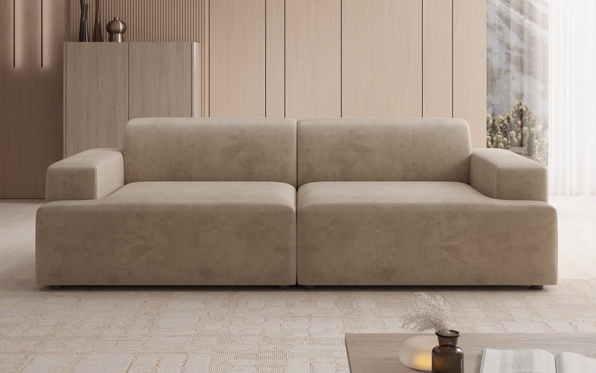 Designer 3 Sitzer Sofa Monza in Samt