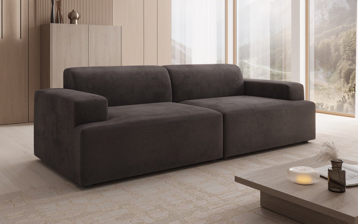 Designer 3 Sitzer Sofa Monza in Samt