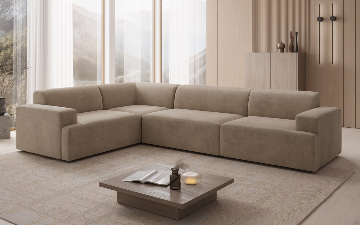 Designer Sofa Monza Wohnlandschaft L in Samt
