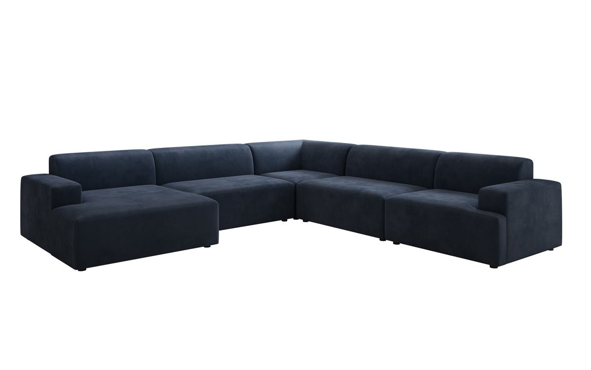 Designer Sofa Monza Wohnlandschaft U XXL in Samt