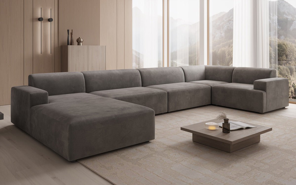 Designer Sofa Monza U XXL in Samt