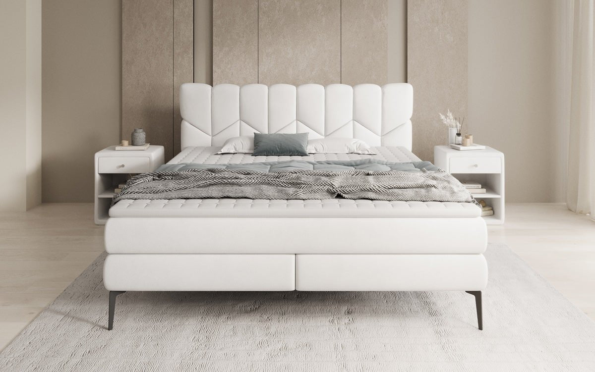 Boxspringbett Mirea in Echtleder
