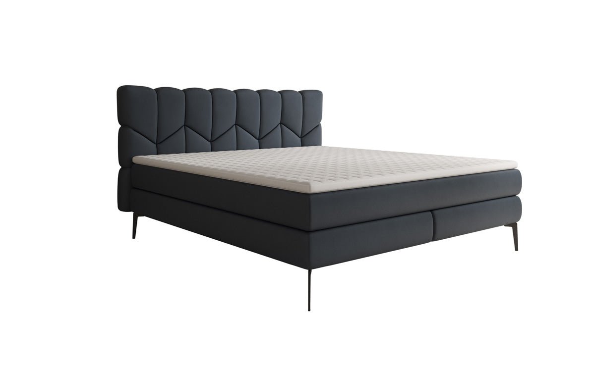 Boxspringbett Mirea in Echtleder