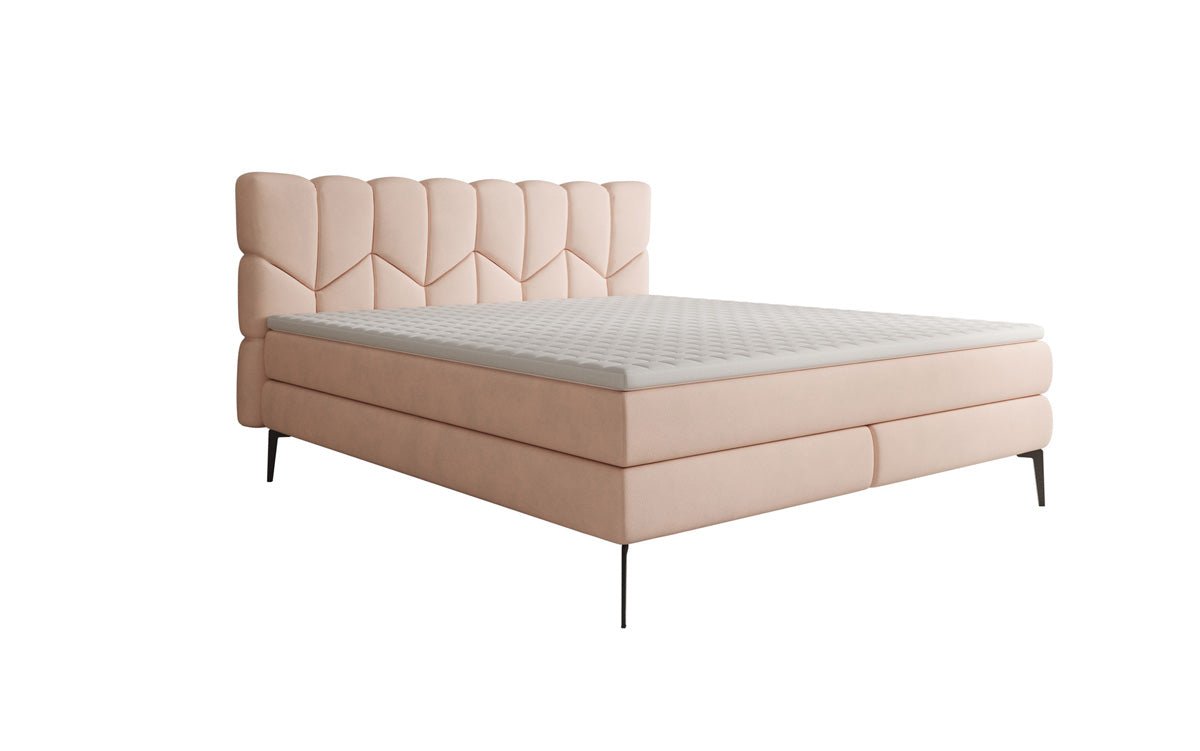 Boxspringbett Mirea in Echtleder