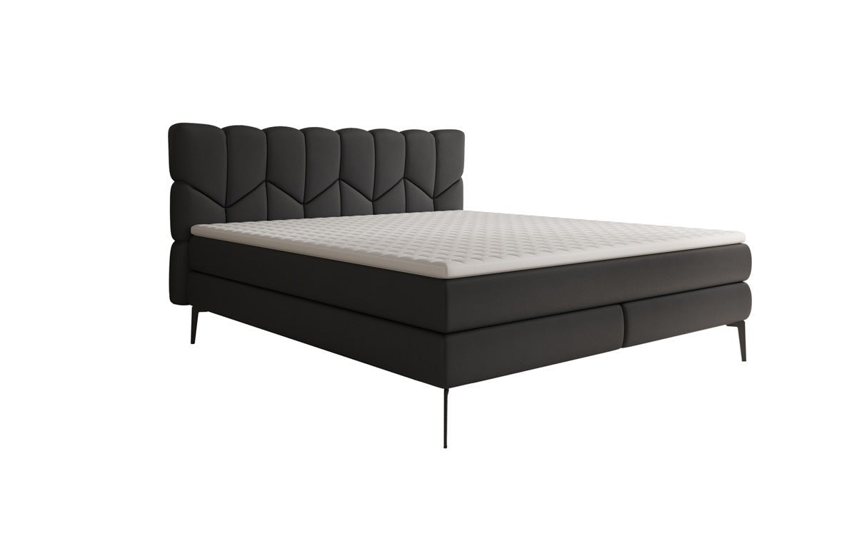 Boxspringbett Mirea in Echtleder