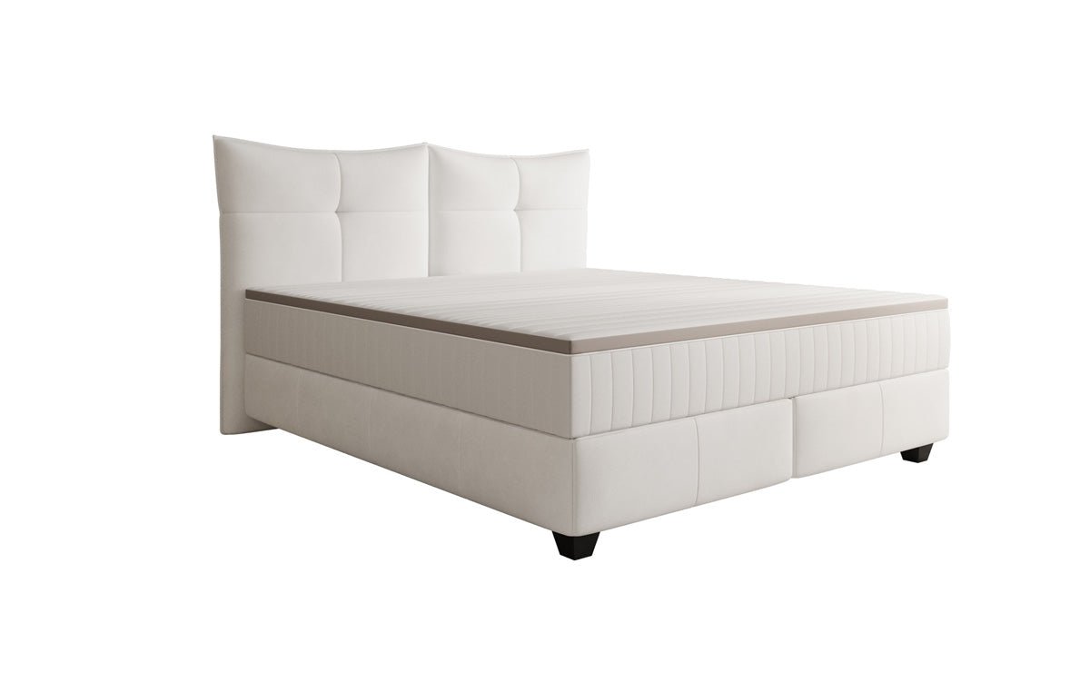 Boxspringbett Veyora in Echtleder
