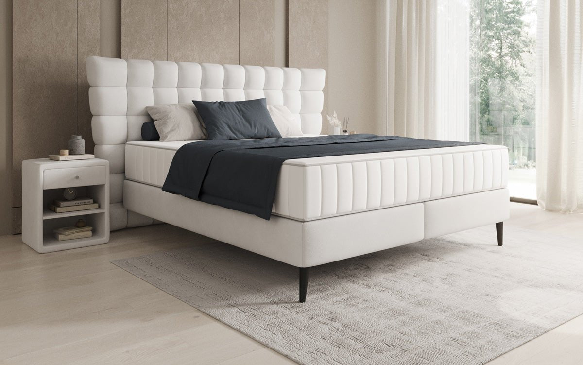 Boxspringbett Alvion in Echtleder