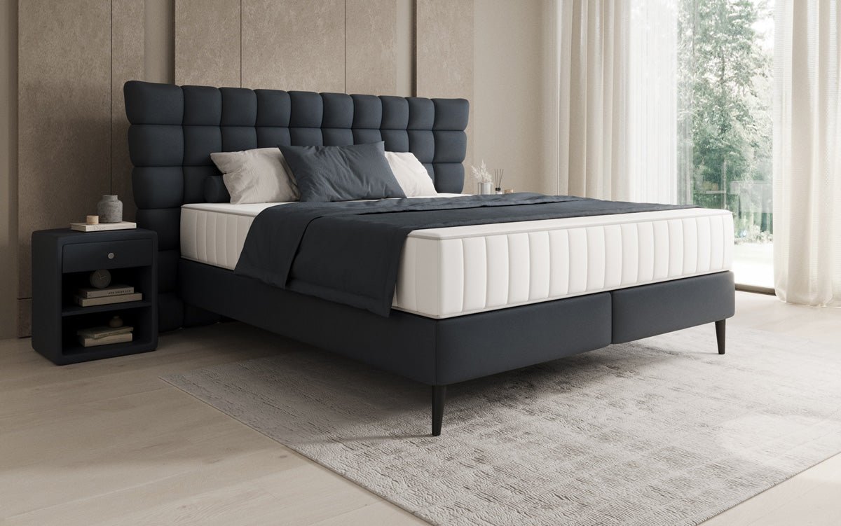 Boxspringbett Alvion in Echtleder