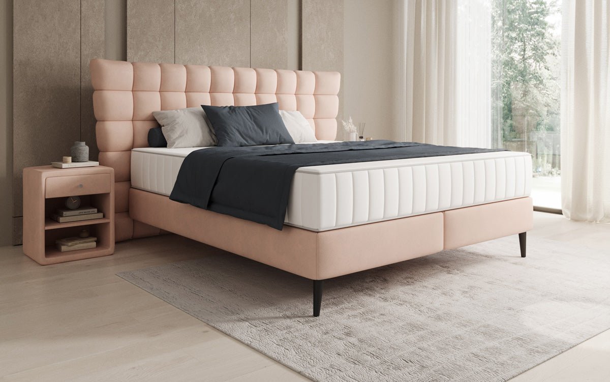 Boxspringbett Alvion in Echtleder