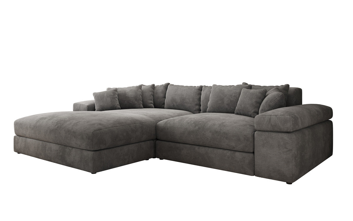 Designer Sofa Bernardo mit breiter Ottomane in Cord