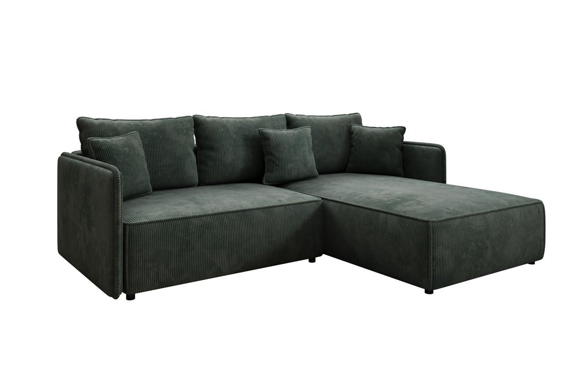 Designer Sofa Marlen mit Schlaf- und Klappfunktion in Cord