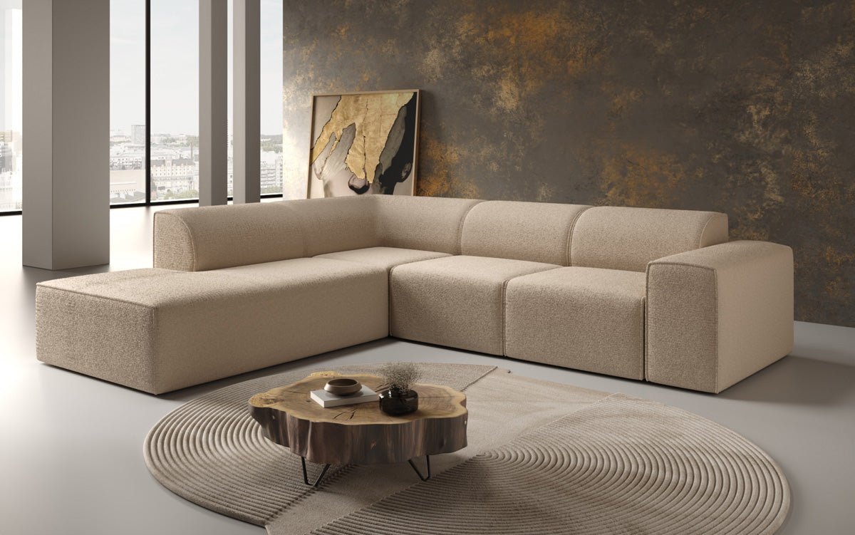 Designer Sofa Idiola L in Teddy Bouclé