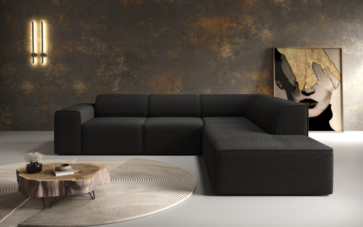 Designer Sofa Idiola L in Teddy Bouclé