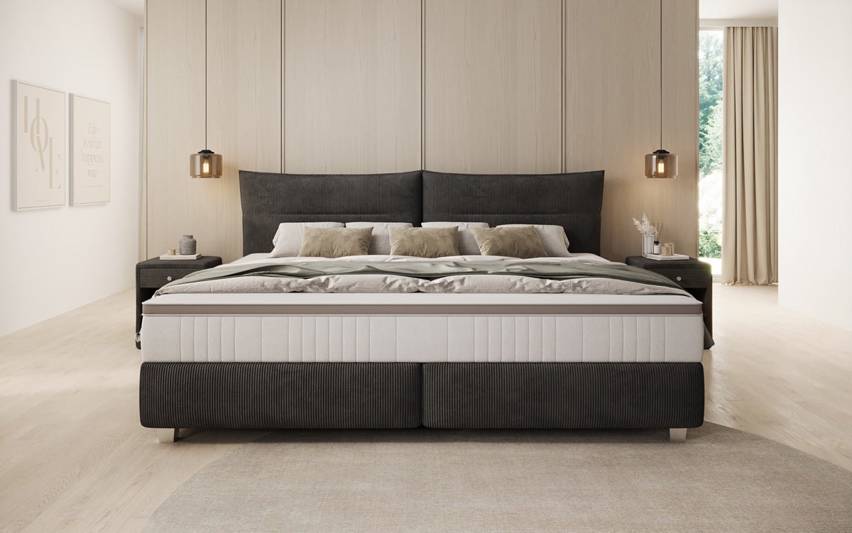 Familien Boxspringbett Aurelio in 220/240x200 in Cord