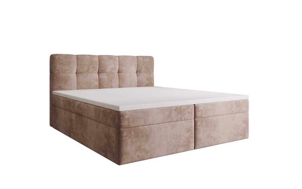 Boxspringbett Cozy II in Cord mit Stauraum