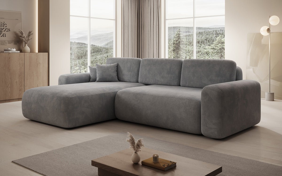 Designer Sofa Lola mit Schlaf- und Klappfunktion in Cord