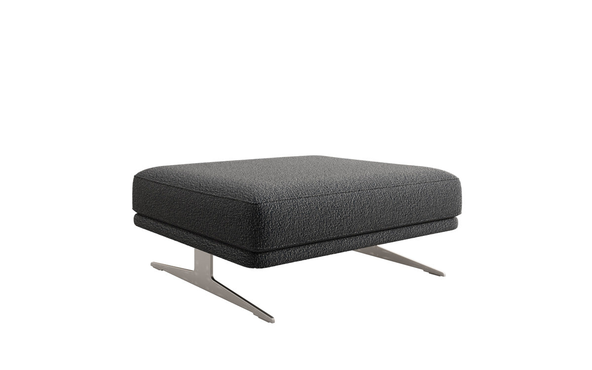 Beistellhocker Torino in Bouclé