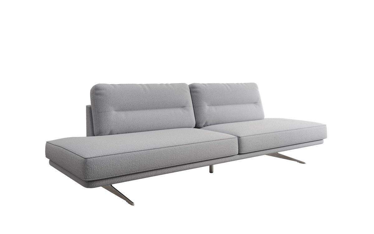 Designer Sofa Torino 3 Sitzer Open in Bouclé