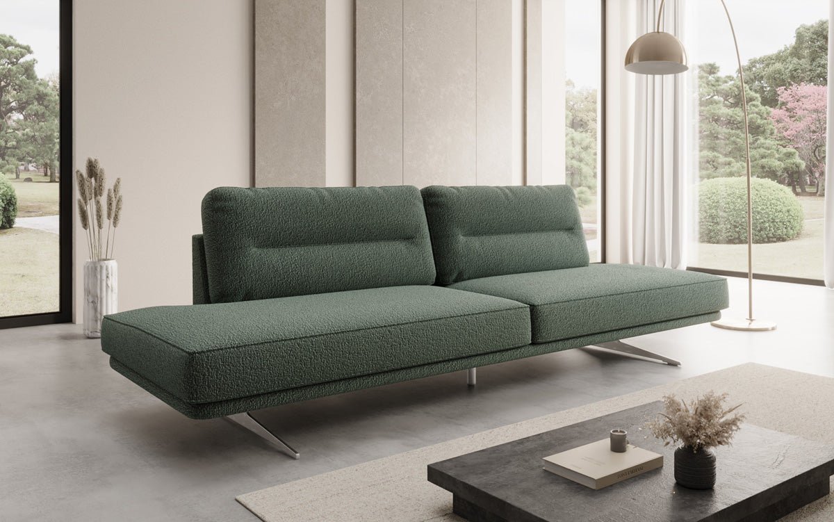 Designer Sofa Torino 3 Sitzer Open in Bouclé