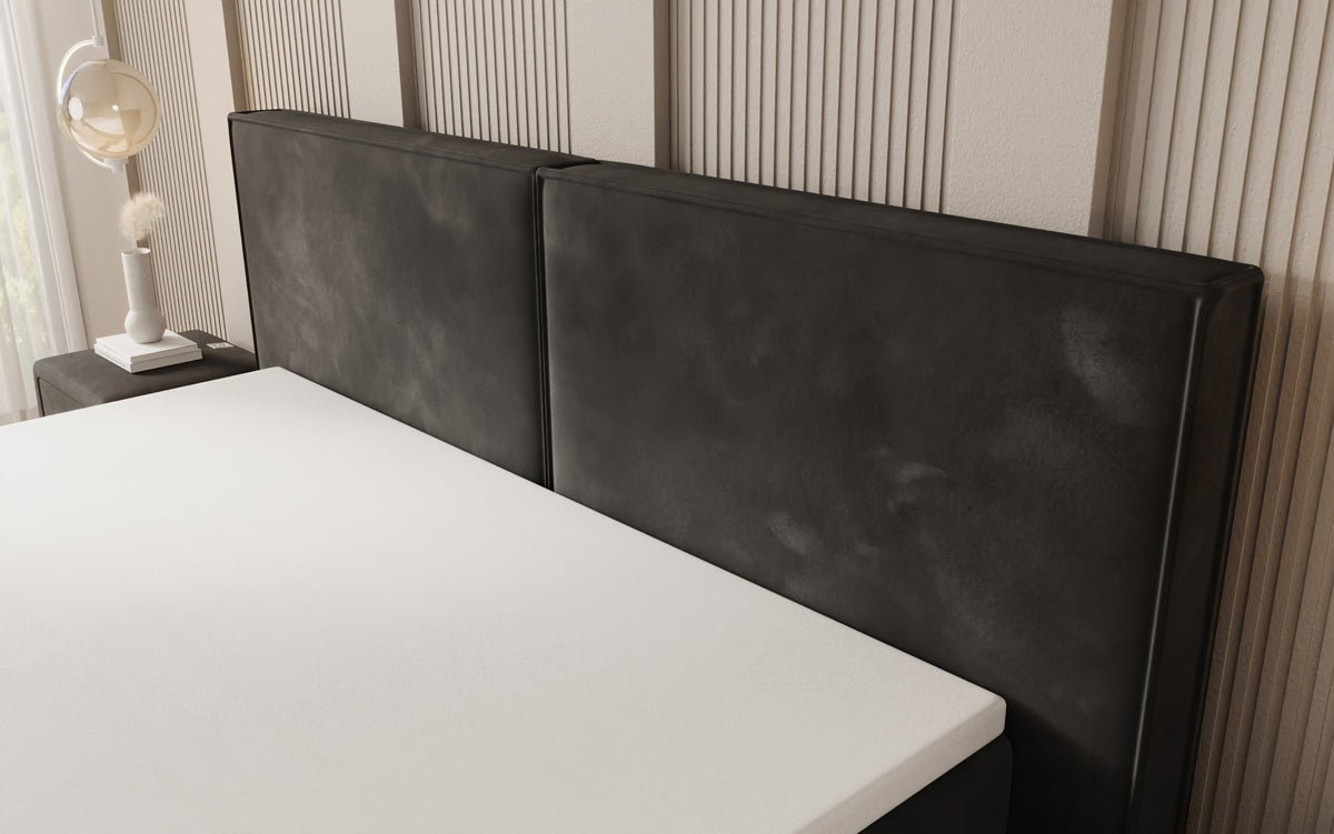 Boxspringbett Ophelia mit Schwebeoptik in Samt