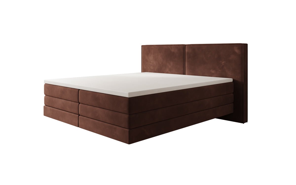 Boxspringbett Ophelia mit Schwebeoptik in Samt