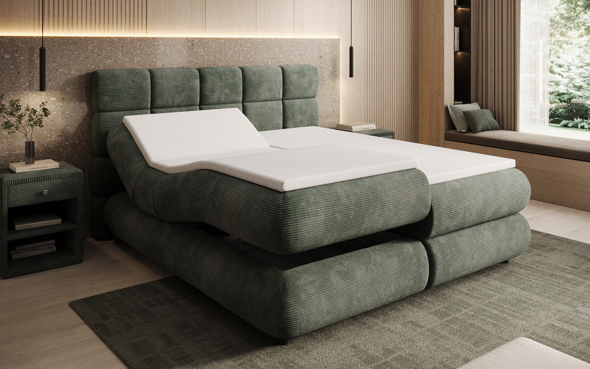 Boxspringbett Relana - elektrisch verstellbar in Cord